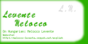 levente melocco business card